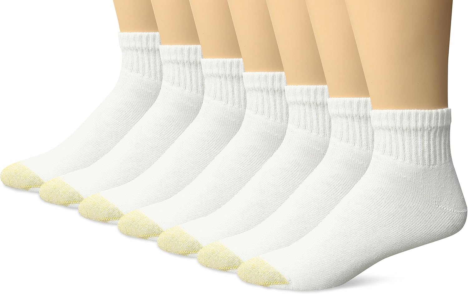 GOLDTOE Men's Cushioned Cotton Quarter 7-Pack