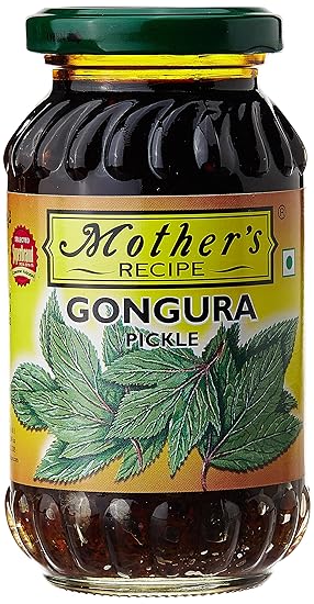 Andhra Gongura Pickle with Garlic Bottle, 300 g