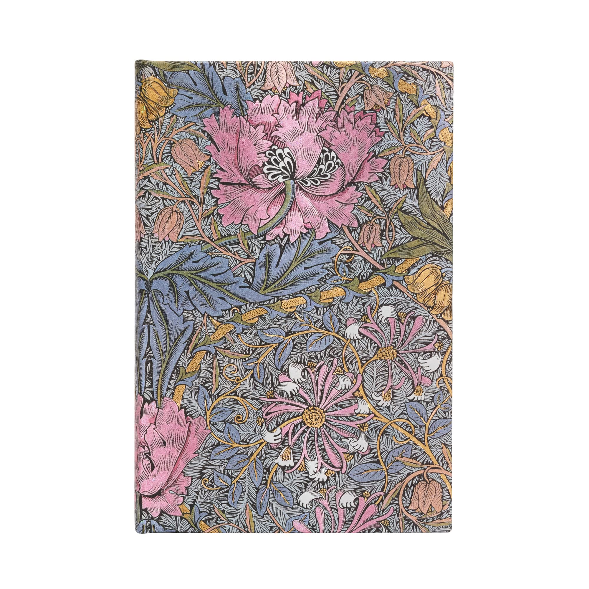 Morris Pink Honeysuckle (William Morris) Mini Lined Hardcover Journal: Hardcover, 85 gsm, ribbon marker, memento pouch, elastic closure, book edge printing