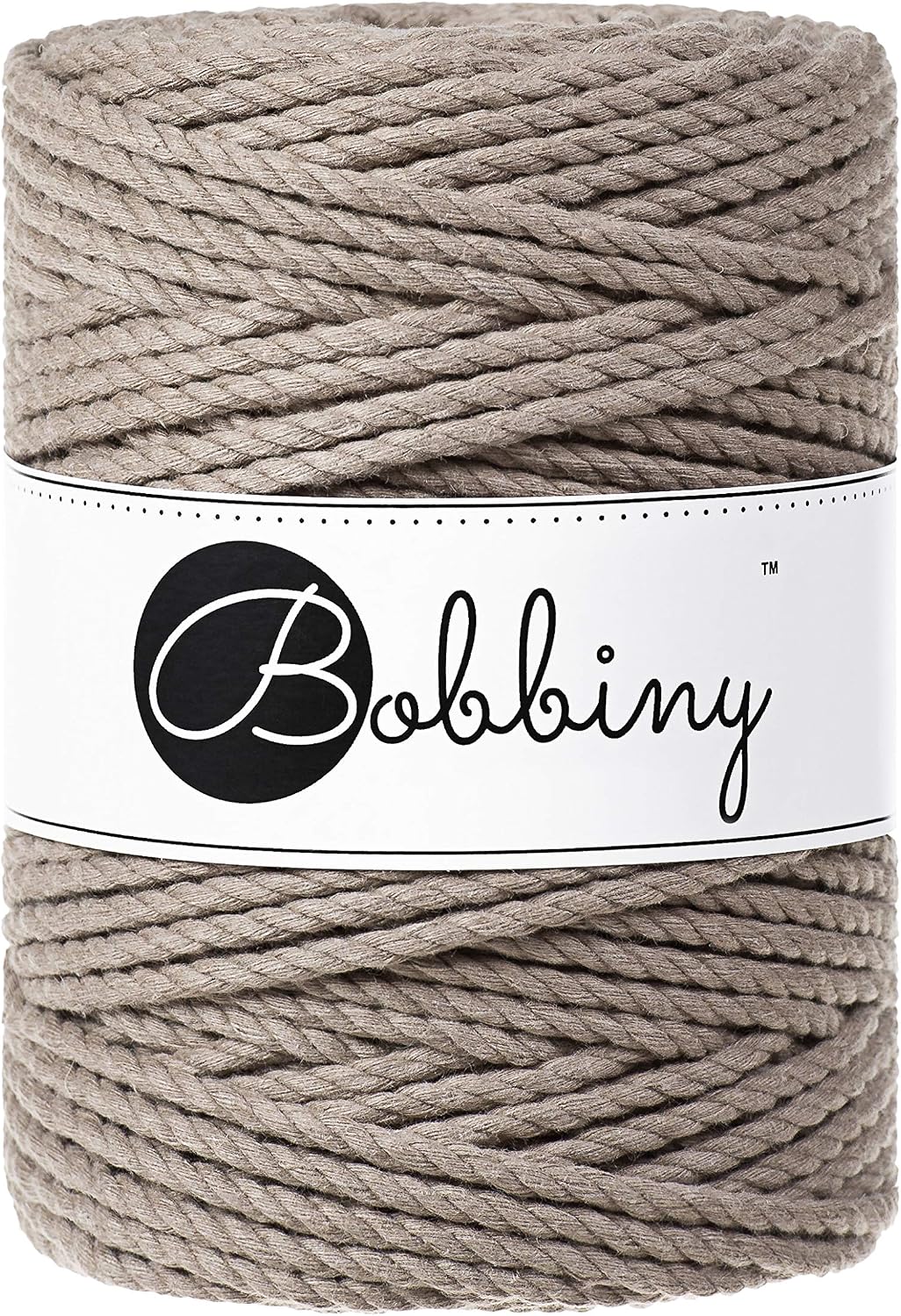 Bobbiny XXL 5mm 3 Ply Macrame Cord (Pastel Pink) 108yds/330ft (100% Recycled Cotton)