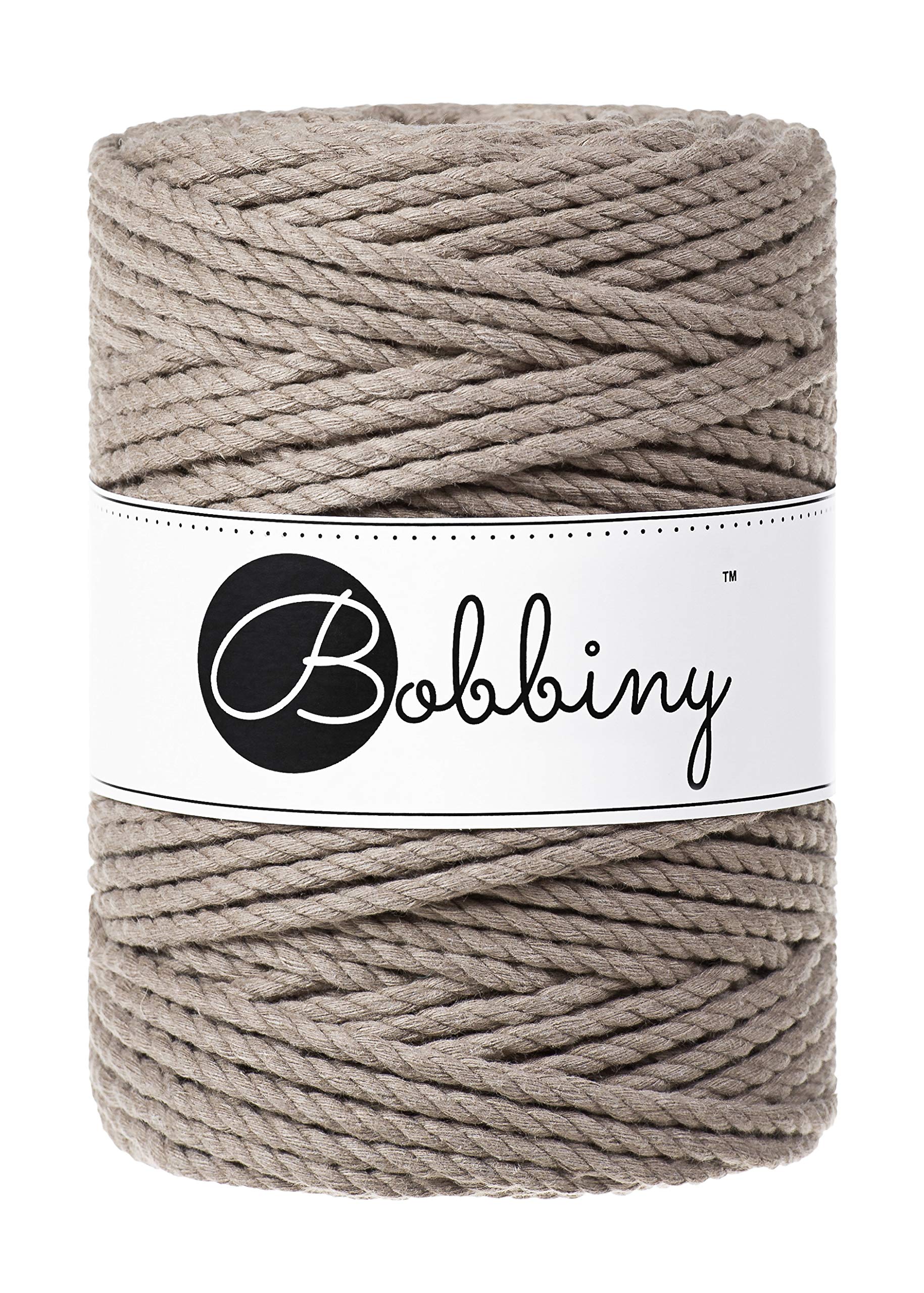 Cordón de macramé de 5 mm y 100 m Bobbiny, hilo de 3 capas para tejer macramé