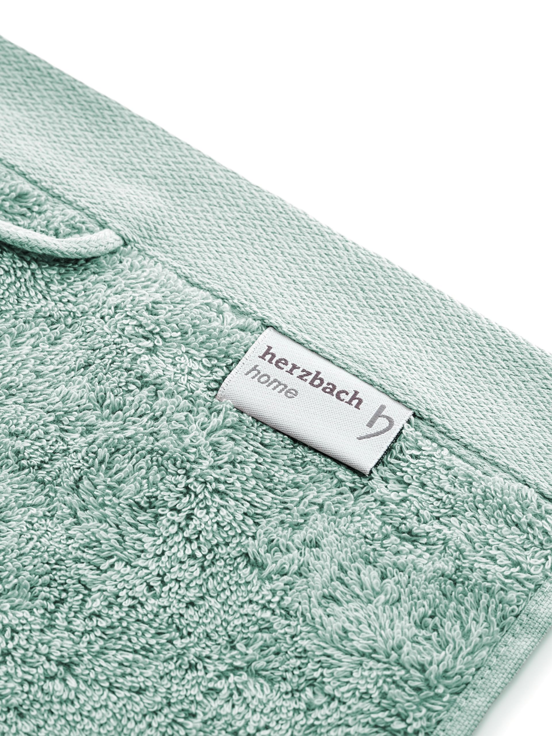 herzbach home Juego de 6 toallas de mano, 2 toallas de ducha, 100% algodón | Extra suave y absorbente, duradero y fácil de limpiar, con colgador, gramaje de 550 g/m², fabricado en porugal