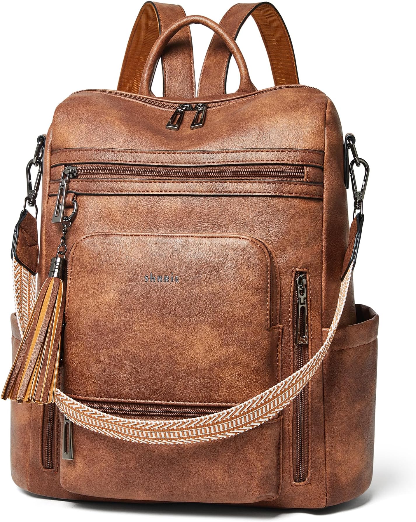 Vegan Leather Laptop Backpack for Women 15.6 inch Work Backpack Fashion Travel Backpack Purse for Travel College Work