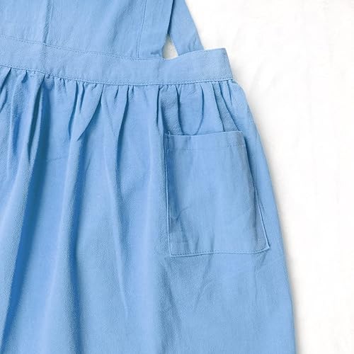 Miniatura 4 de MT WORLD Delantal de lino personalizado para niñas, delantal duradero para niños, regalo para cocinar, hornear, manualidades, jardinería