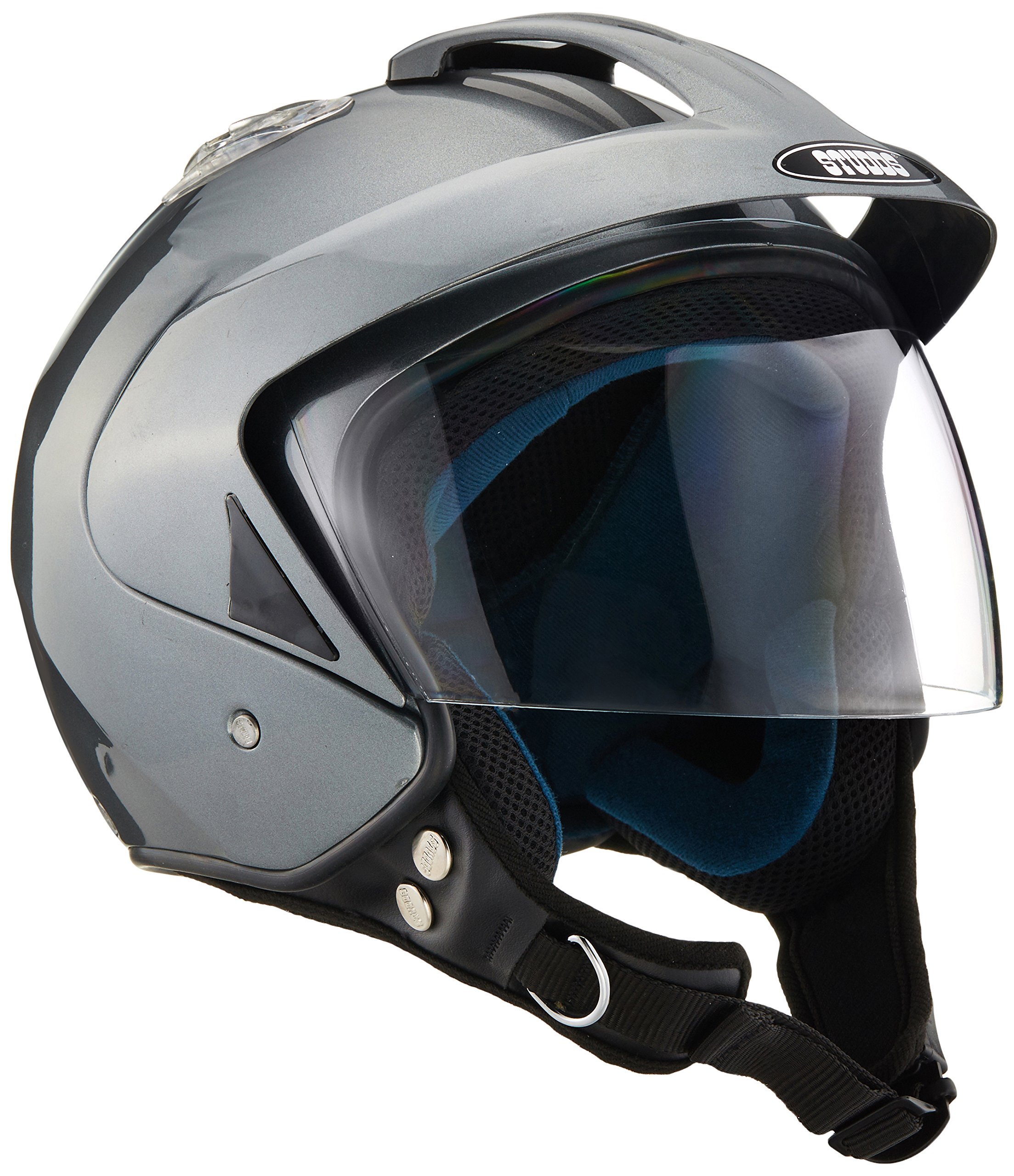 Studds KS-1 Metro Open Face Helmet (Gun Grey, L)