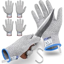 2 Pair Level 5 Cut Resistant Gloves, Food Grade Kitchen Cooking Gloves for Women and Men, Lightweight Protective Gloves, Size 7/Small