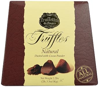 Chocmod Truffettes de France 2.2lbs 1Kg All Natural Truffles in a Elegant Gift Box