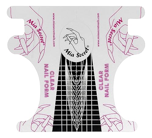 Miniatura 2 de Mia Secret Forma de uñas transparente, 500 unidades, formas de uñas para gel, puntas de extensión de uñas, formas de uñas para uñas de gel duro,