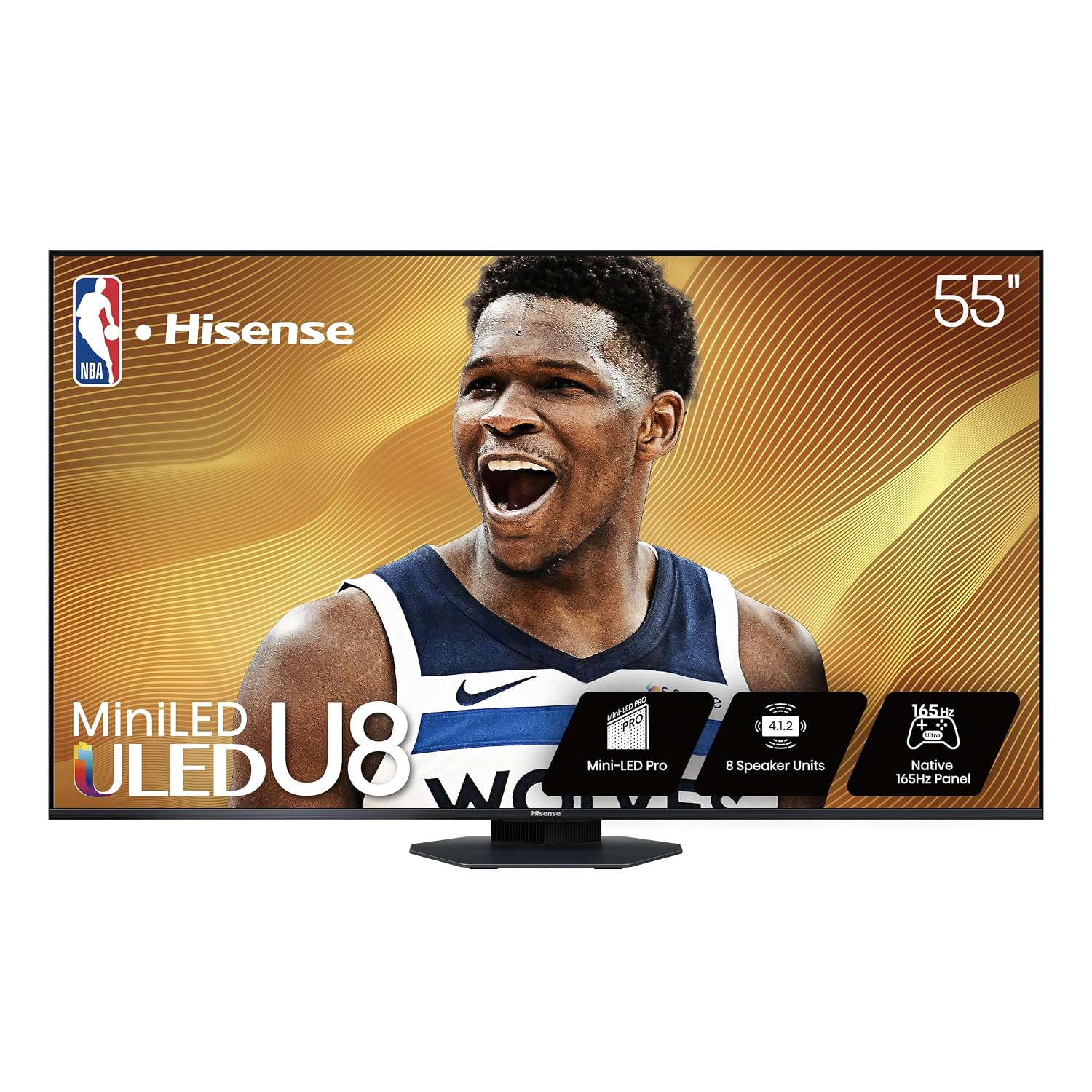 Hisense 55″ Class U8 Mini-LED ULED 4K UHD Google Smart TV (55U8QG, 2025 Model) – QLED, Native 165Hz, VRR 288, Up to LD5600, 5000 Nits, HDR10+, Dolby Vision IQ · Atmos, IMAX Enhanced, 4.1.2 Ch Audio Hisense 55″ Class U8 Mini-LED ULED 4K UHD Google Smart TV (55U8QG, 2025 Model) – QLED, Native 165Hz, VRR 288, Up to LD5600, 5000 Nits, HDR10+, Dolby Vision IQ · Atmos, IMAX Enhanced, 4.1.2 Ch Audio