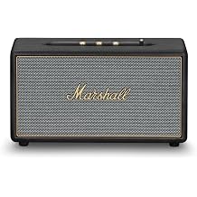 Marshall Stanmore IV Bluetooth Home Speaker - Room-to-Room Stereo Sound with Bass and Treble Controls | Plug-in Powered | Record Player Compatible - Black