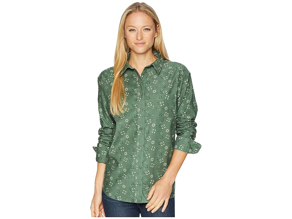 

United By Blue Bowman Print Button Down (Larkspur/Fern Green) Women's Clothing