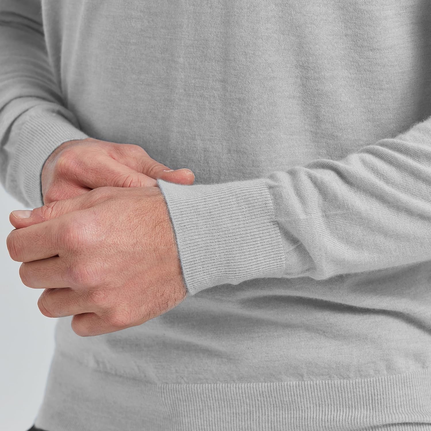 GreenMount Men’s Raglan Long Sleeve 100% Worsted Cashmere Crewneck Sweater for All Seasons - Image 7