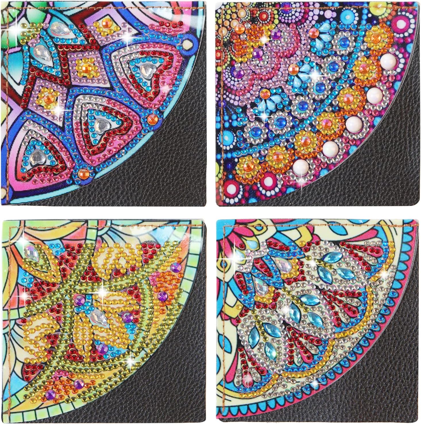 4 Pcs Diamond Painting Bookmarks Corner Bookmark Gifts for
