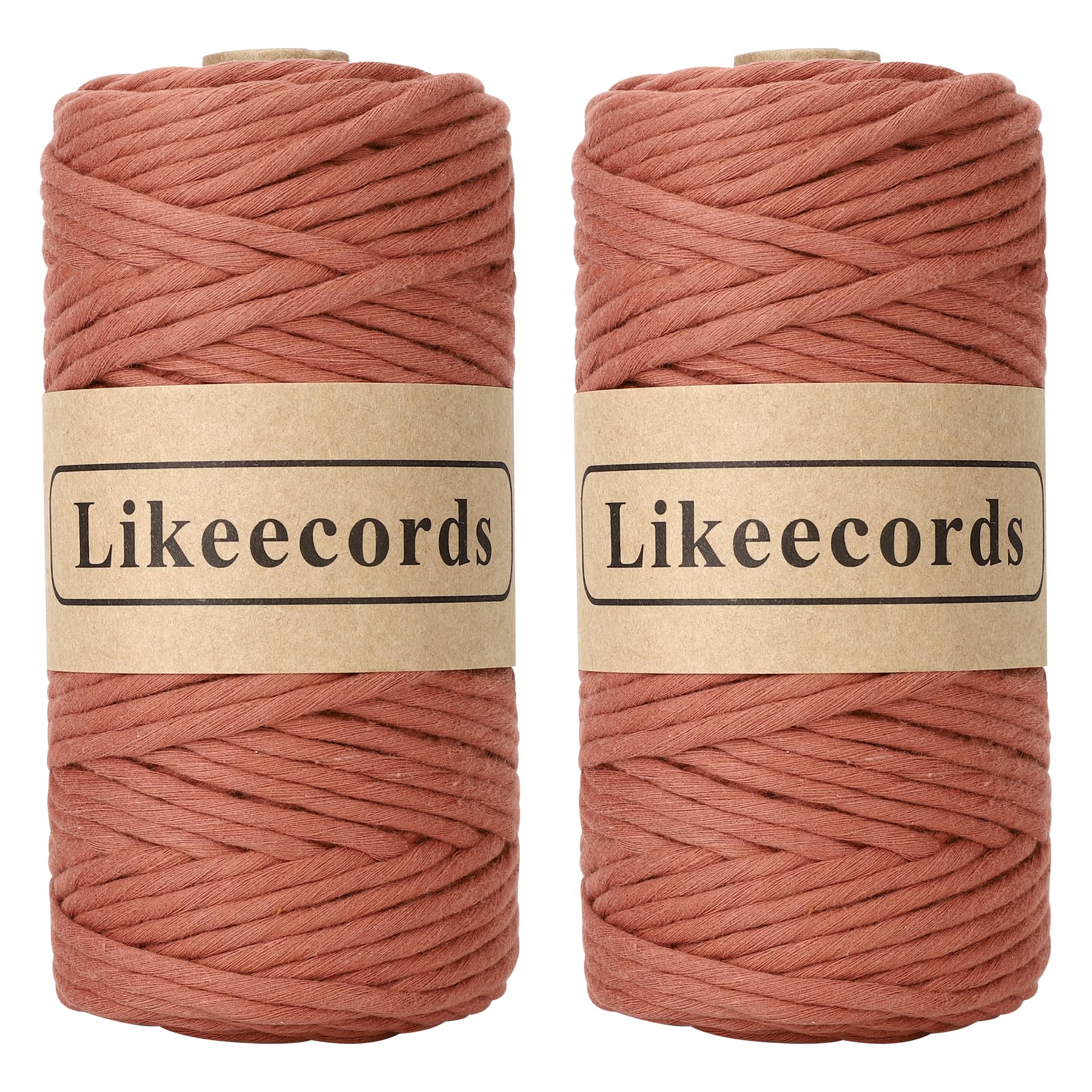 Fil macramé coton naturel souple Likeecords pour franges et plumes bohèmes parfaites
