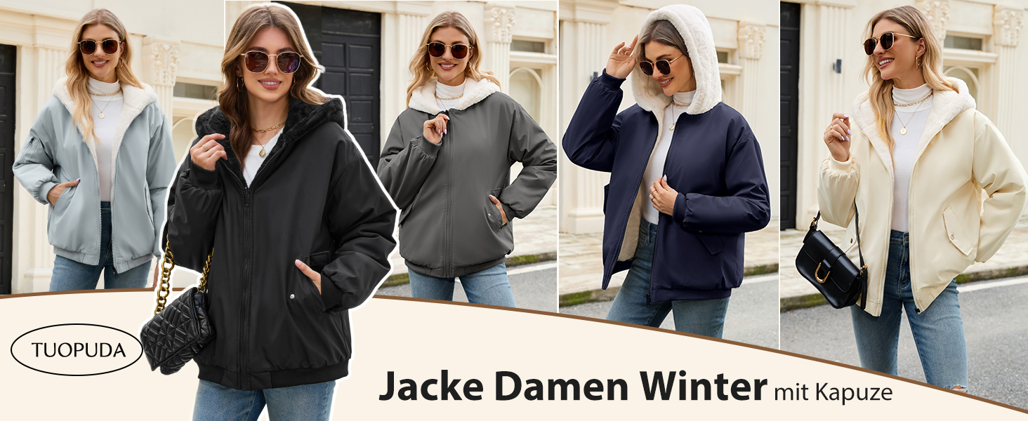 Warm Dünn Verstaubare Damen Daunenjacke Mit Kapuze Leicht Winter Puffer