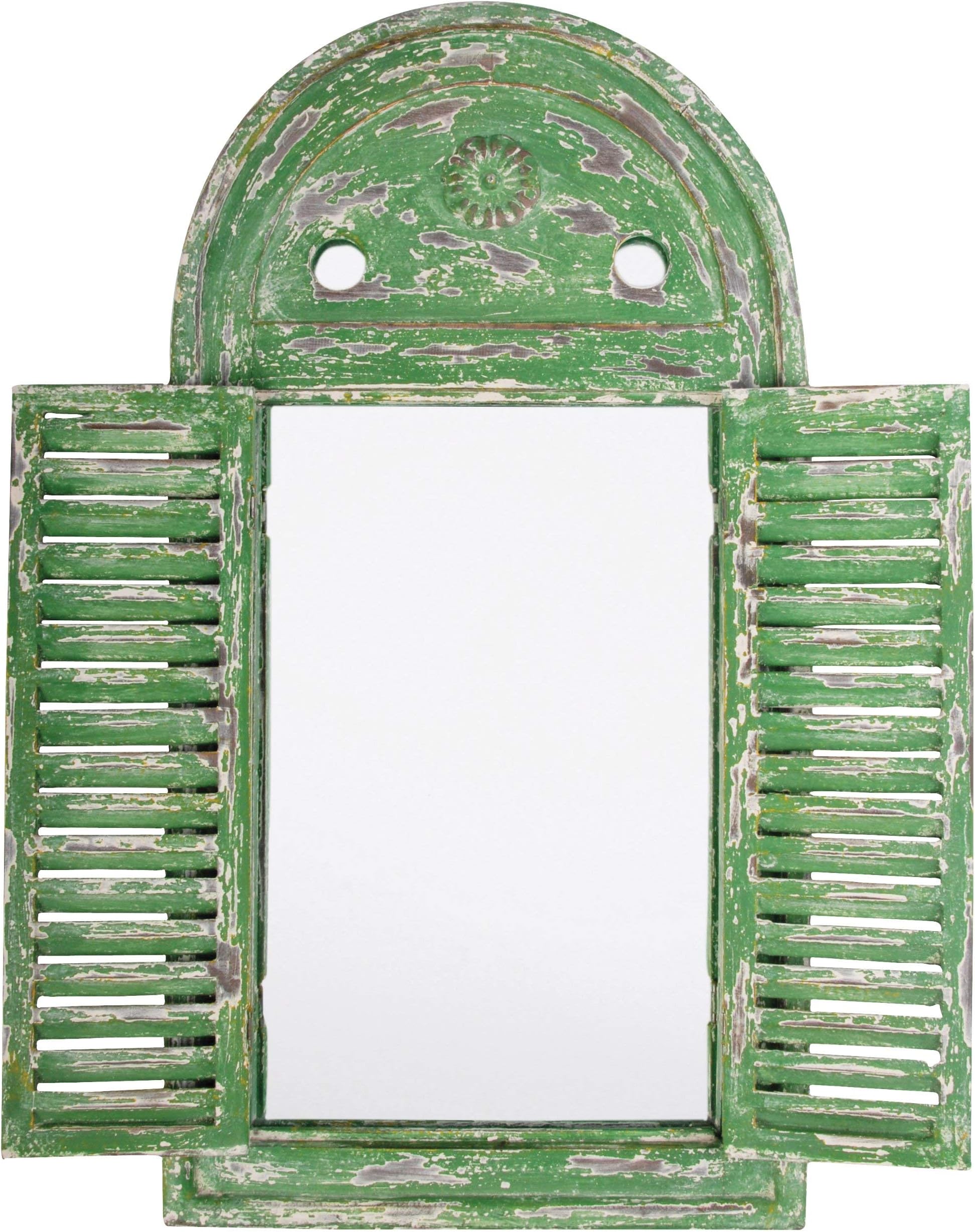 Design Green Louvre Mirror, Green