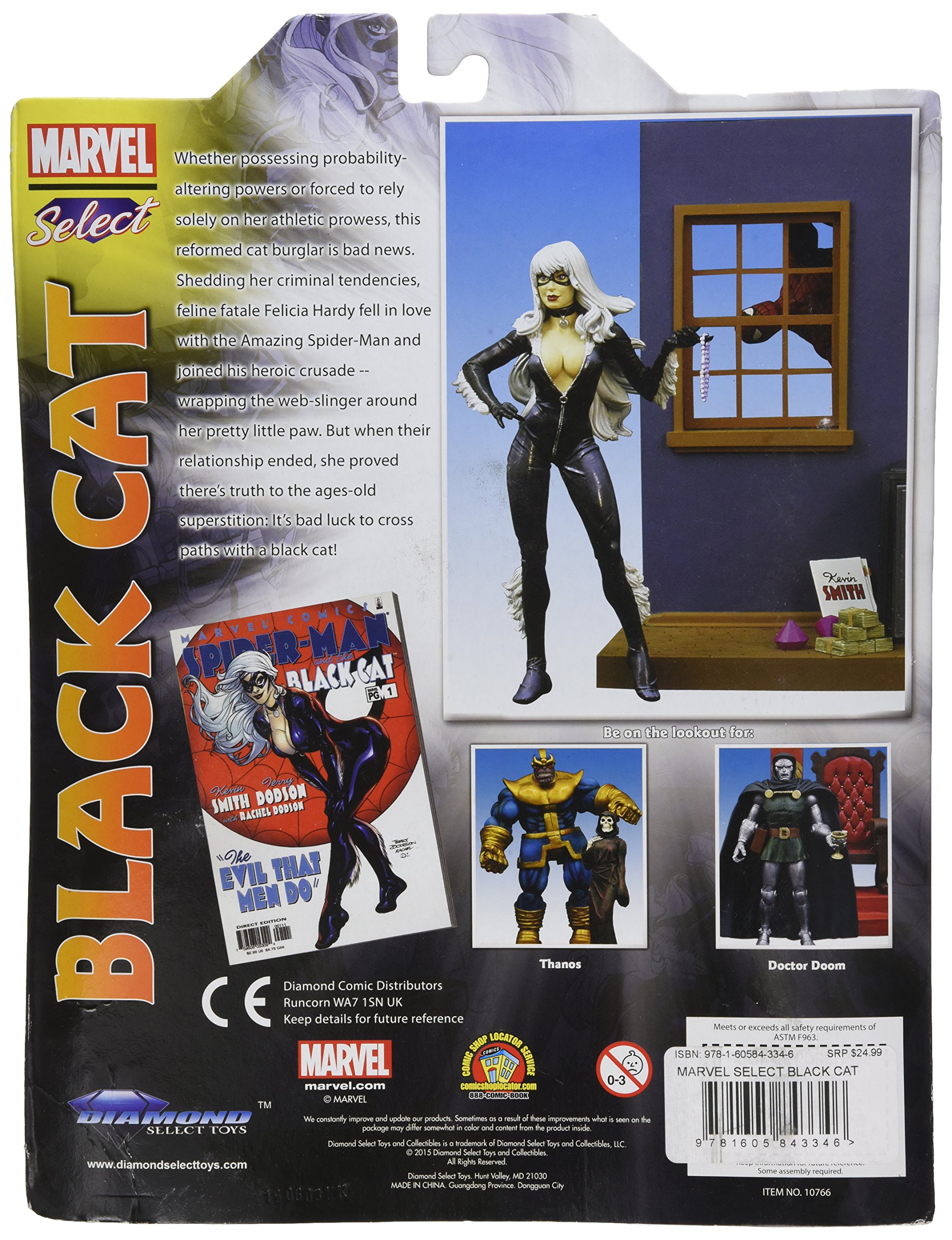 Marvel Select Black Cat: Special Collector Edition Action Figure With Highly Detailed Base