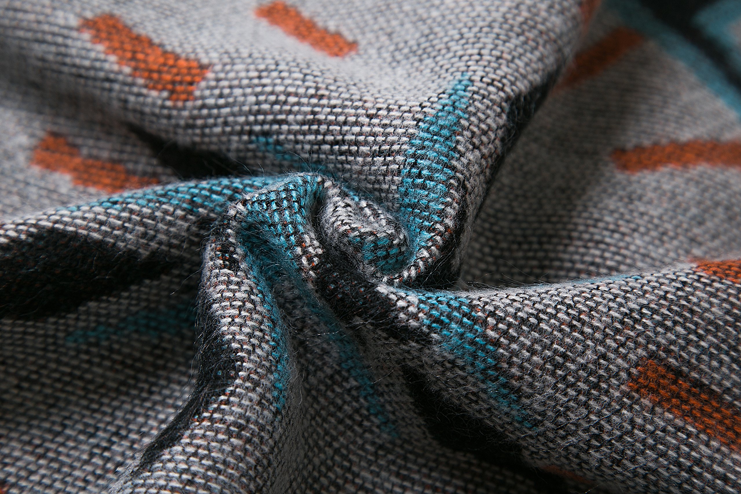 Urban GoCo Damen Poncho Stola Bohe Quaste Schal