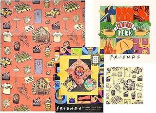 Friends 3er Set Bienenwachs Wraps für Lebensmittelaufbewahrung | Wiederverwendbare Umweltfreundliche Folie für Frische Lebensmittel | BPA-frei