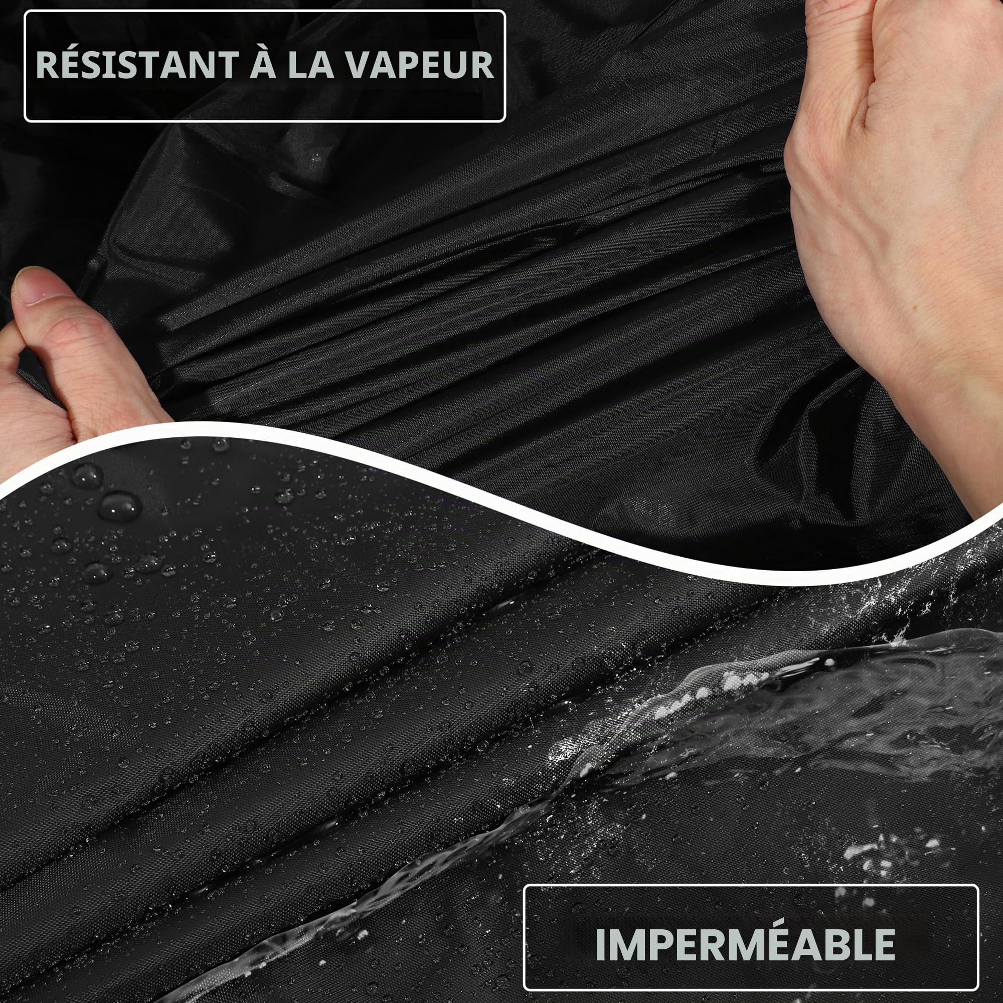 X AUTOHAUX Housse de Voiture Toutes Saisons pour Kia Sportage - Imperméable, Coupe-Vent et résistante aux UV - Fermeture éclair latérale Gauche - Matériau PU 210D