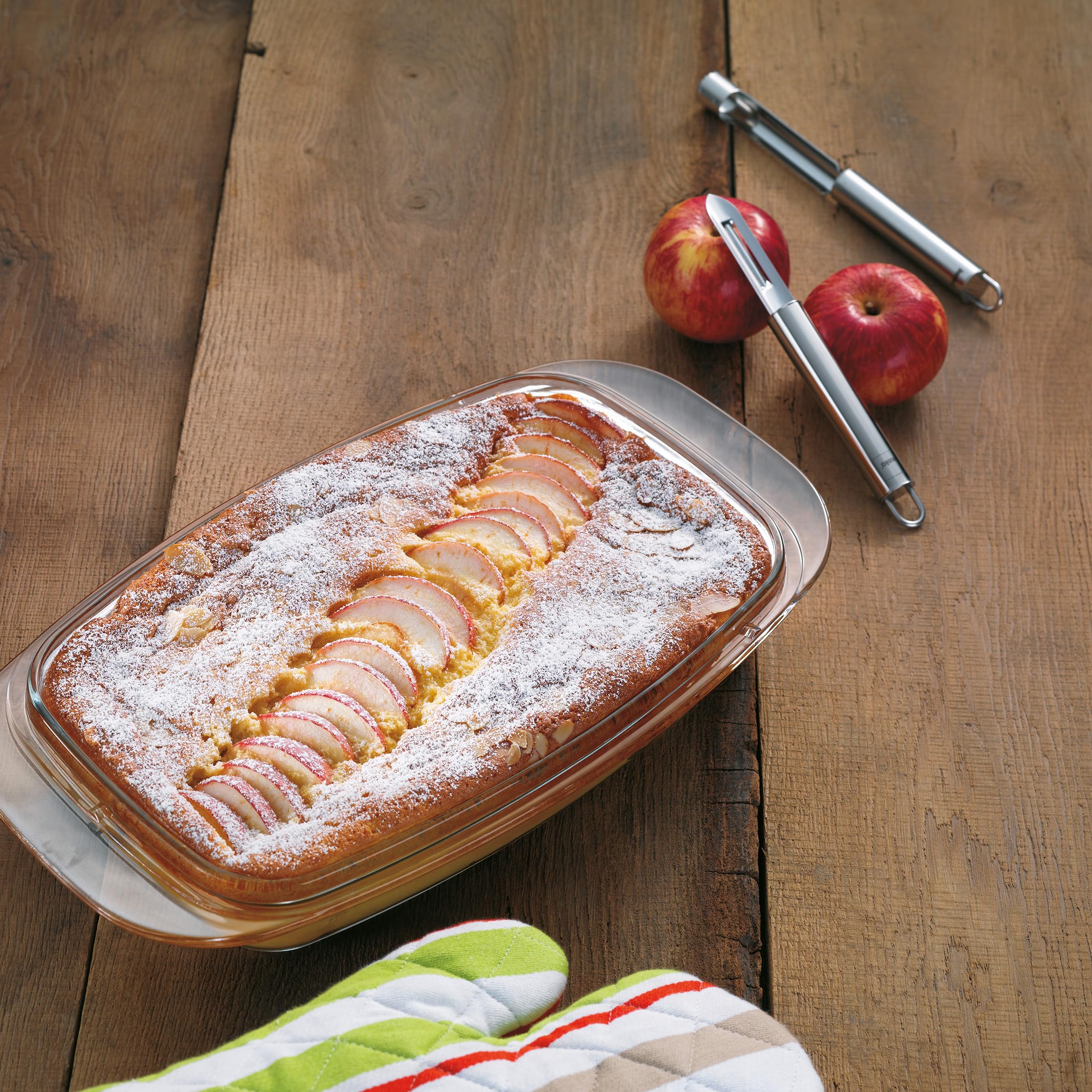 kela Teglia con coperchio 4,5 litri, teglia rettangolare adatta all'induzione KERROS, rivestita in alluminio pressofuso, pentola adatta al forno