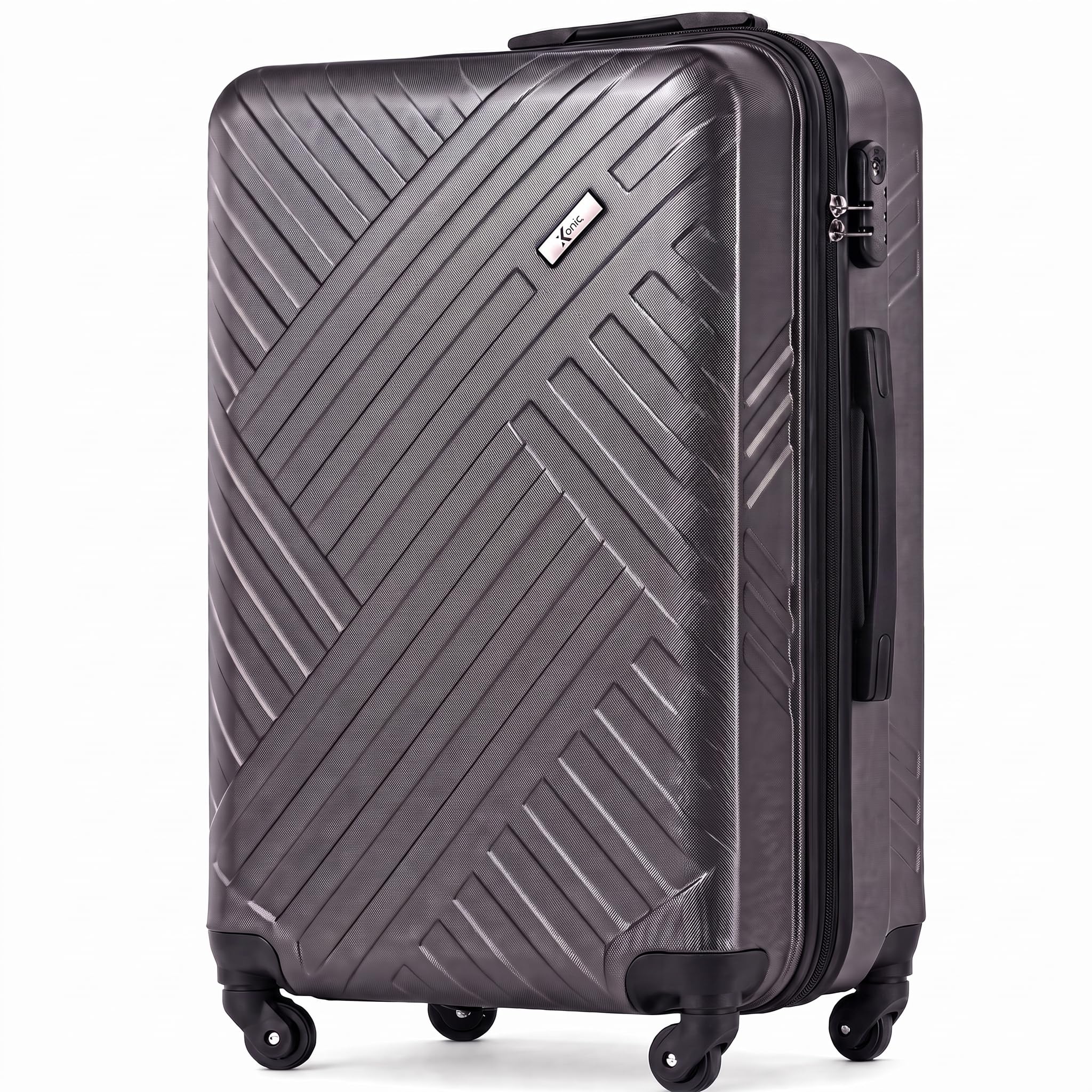 Xonic Design Reisekoffer mit Rollen– ABS Hartschalenkoffer 360° Leichtlauf-Rollen – hochwertige Koffer Trolleys Zahlenschloss in M, L, XL oder Set –Handgepäck Koffer, Suitcase