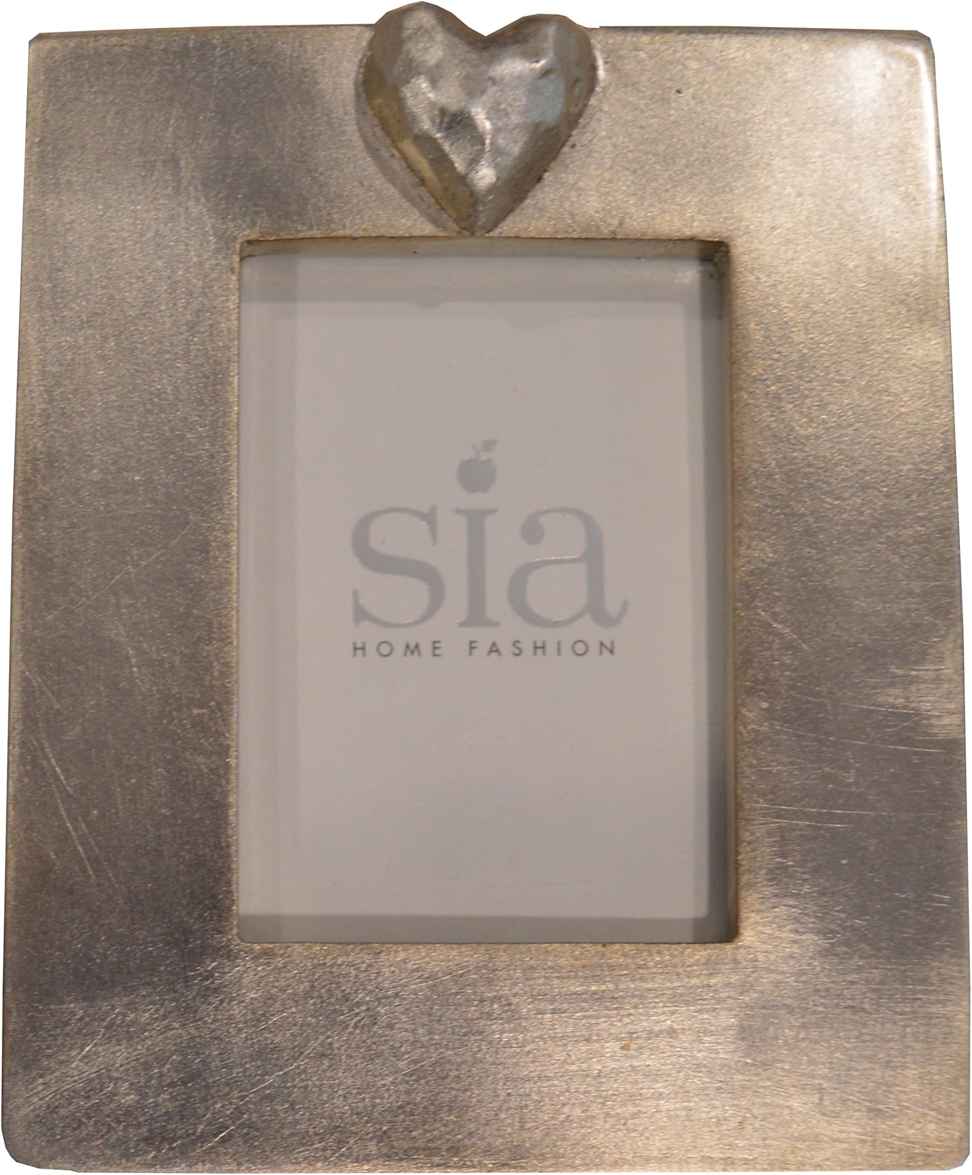 Sia Home FashionsDecor Collection Light Gold Heart Picture Frame for 2.5 by 3.5-Inch Photos