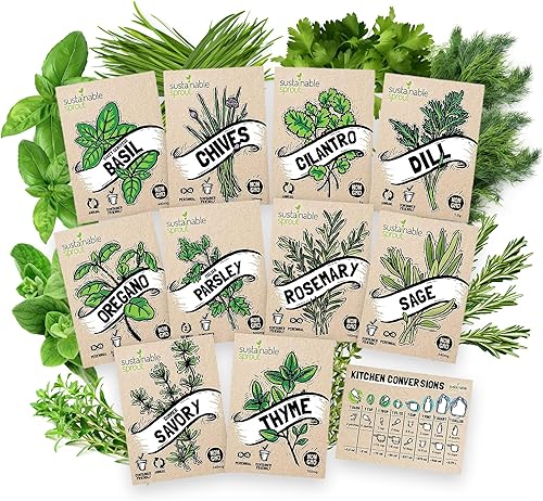 Miniatura 9 de Paquete variado de semillas de hierbas culinarias: 10 hierbas de especias, jardín hidropónico en interiores, plantación de albahaca, perejil,