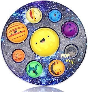 Eight Planet Cave Bubble Push Sensory Fidget Toy, Galaxy Cave Digits Fidget Toys, Autistic Adults Simple Sensory Anxiety Relief Big Cave, Bubble Early Education Tools Toys for Kids.