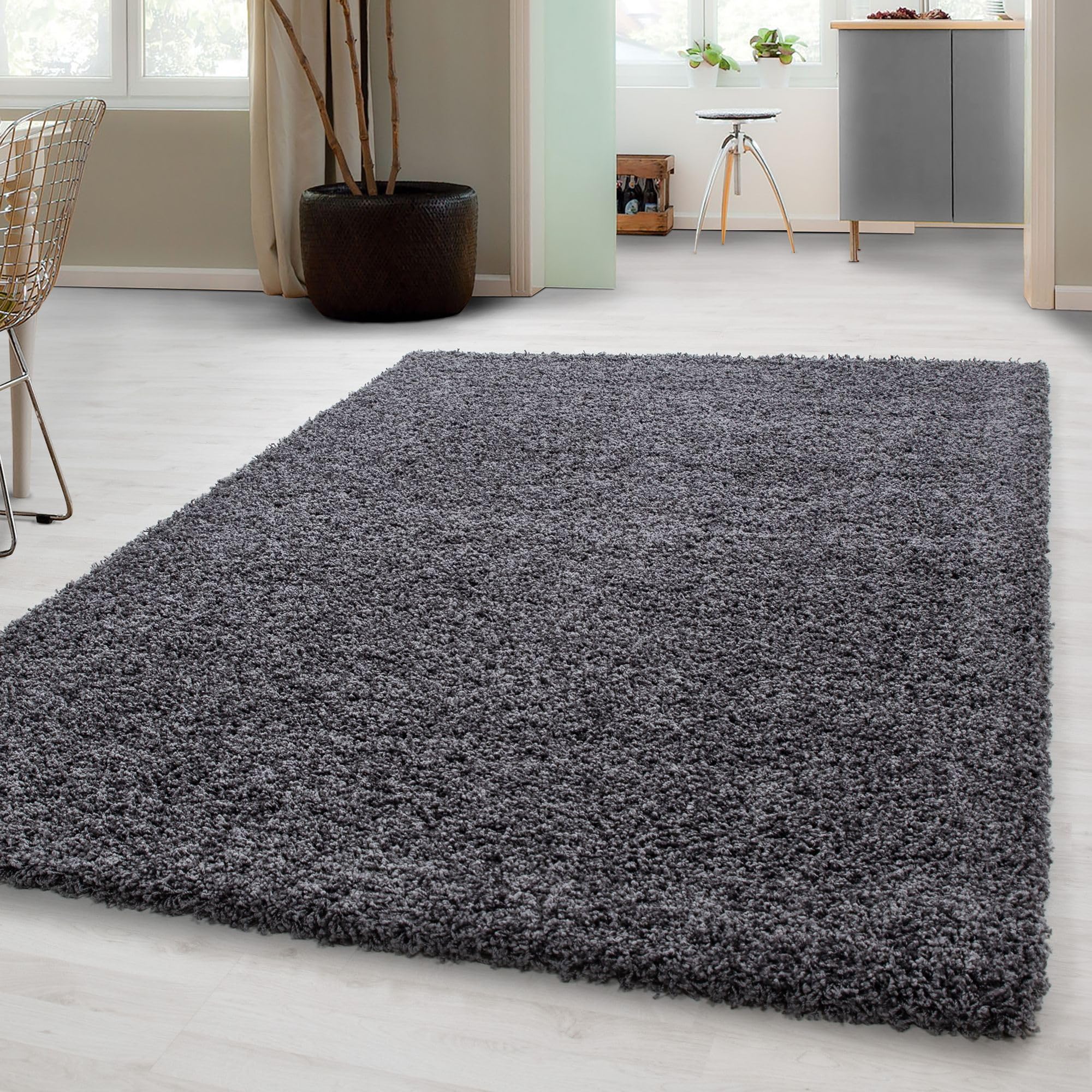 Carpetsale24 Shaggy Hochflor Teppich weich flauschig modern einfarbig Perfekt für Wohnzimmer für Wohnzimmer Schlafzimmer Flur