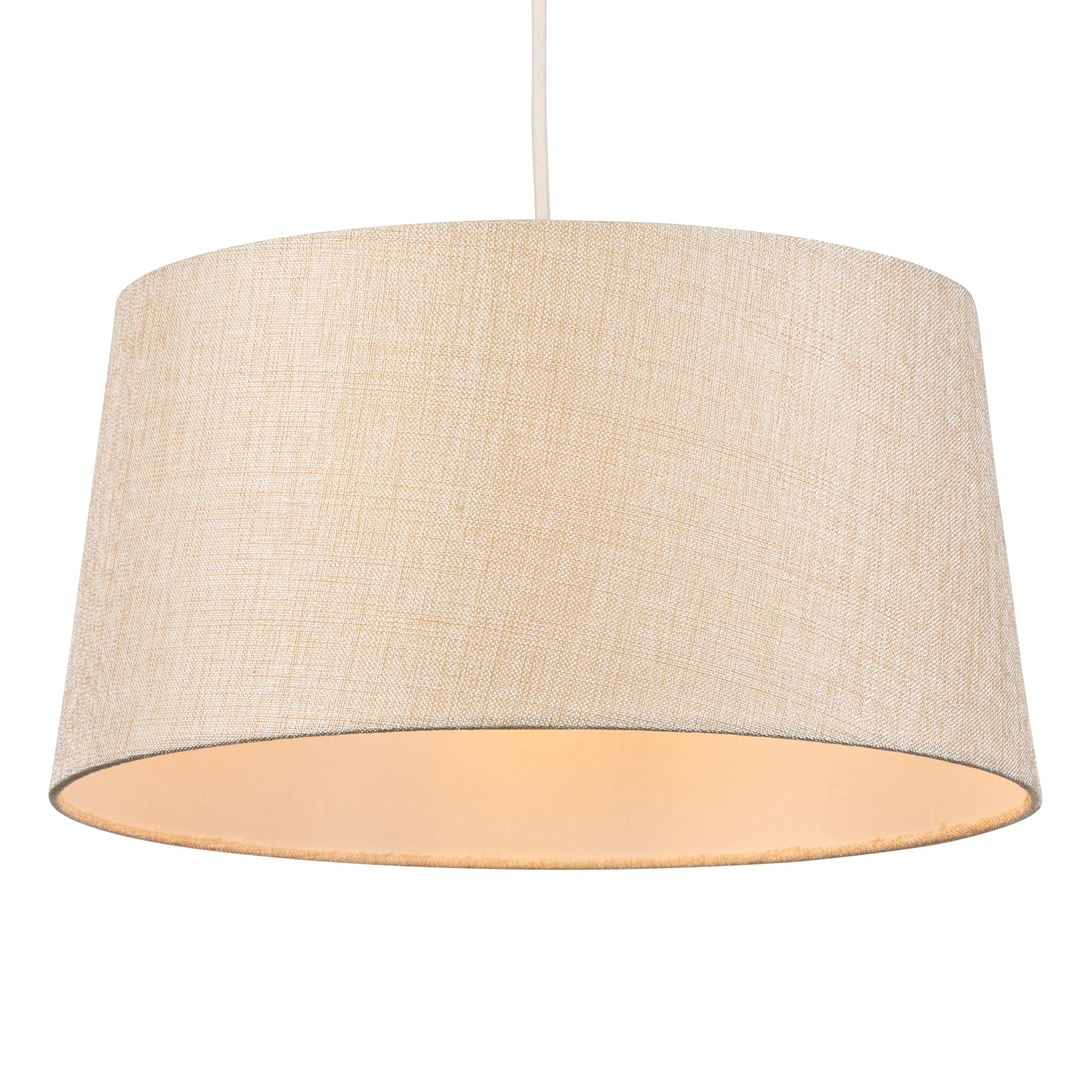 Lighting Supermarket Beige Tapered Large Ceiling Light Lamp Shade - 40Cm - Shade Only - Es/Bc