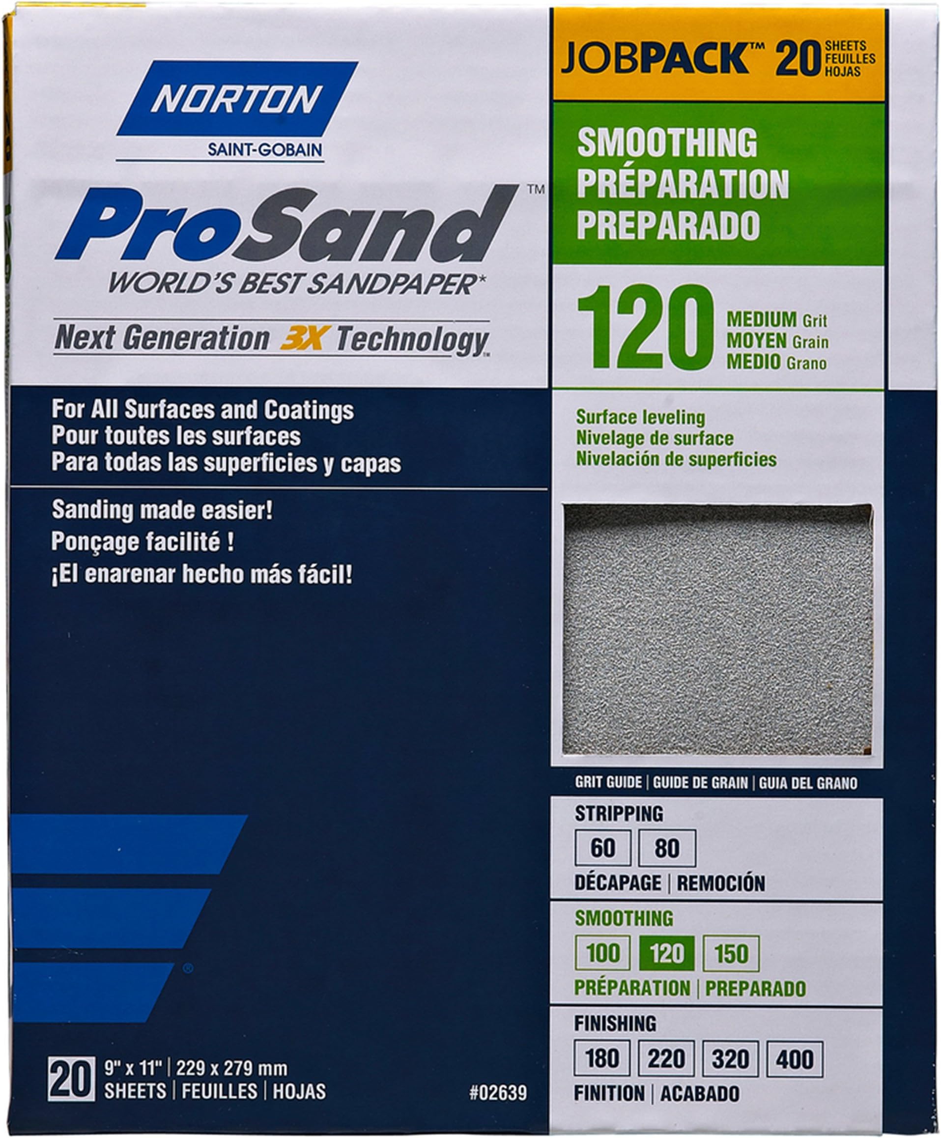 ProSand 9" x 11" Sanding Sheets 120G 20pack