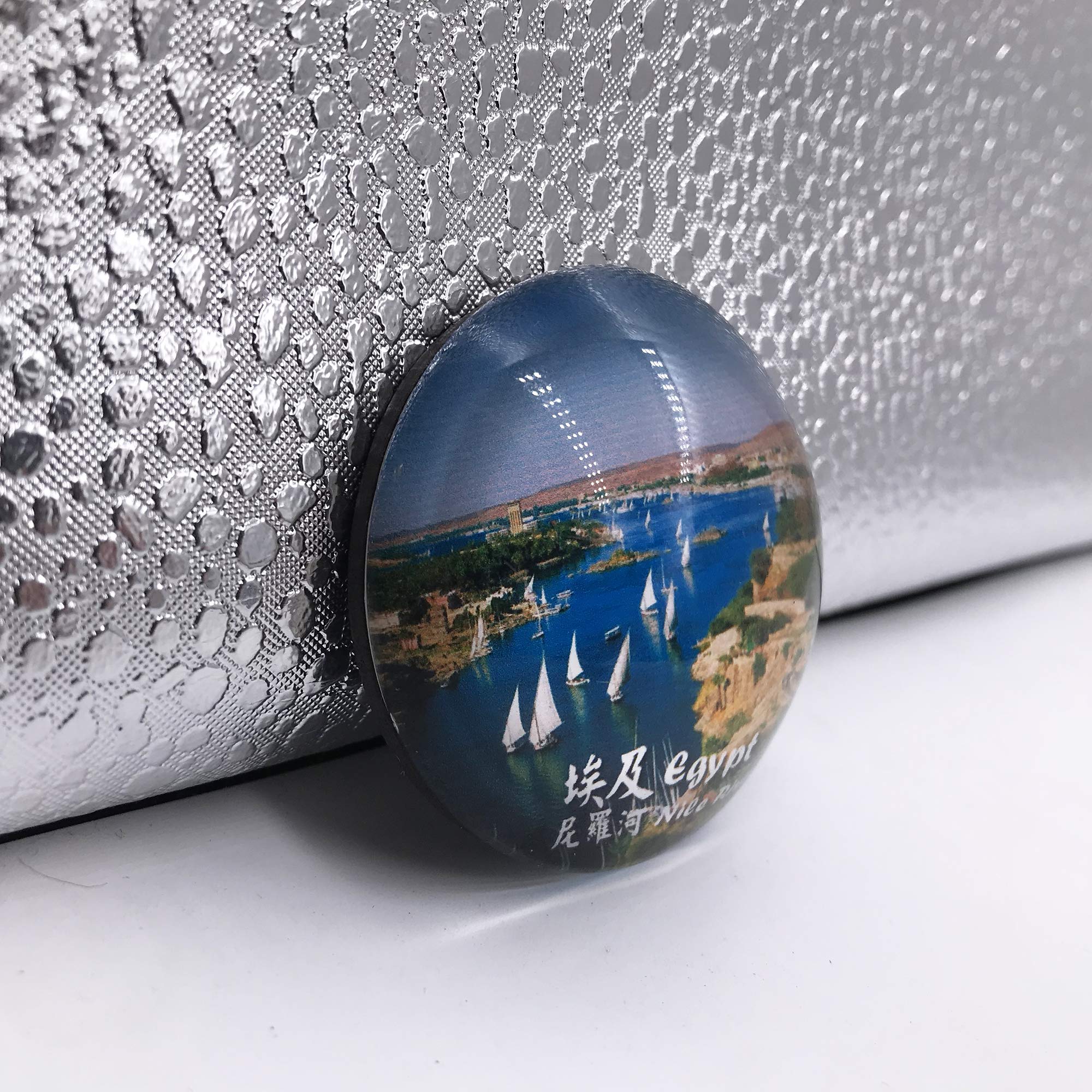 Magnete Frigorifero 3D Nilo Egitto - Souvenir Di Viaggio In Cristallo, Regalo Turistico