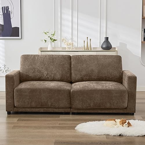 Miniatura 10 de Sofá modular en forma de L de 110.6 pulgadas, sofá modular de asiento profundo con otomana móvil, sofás gruesos de 4 asientos de gran tamaño para