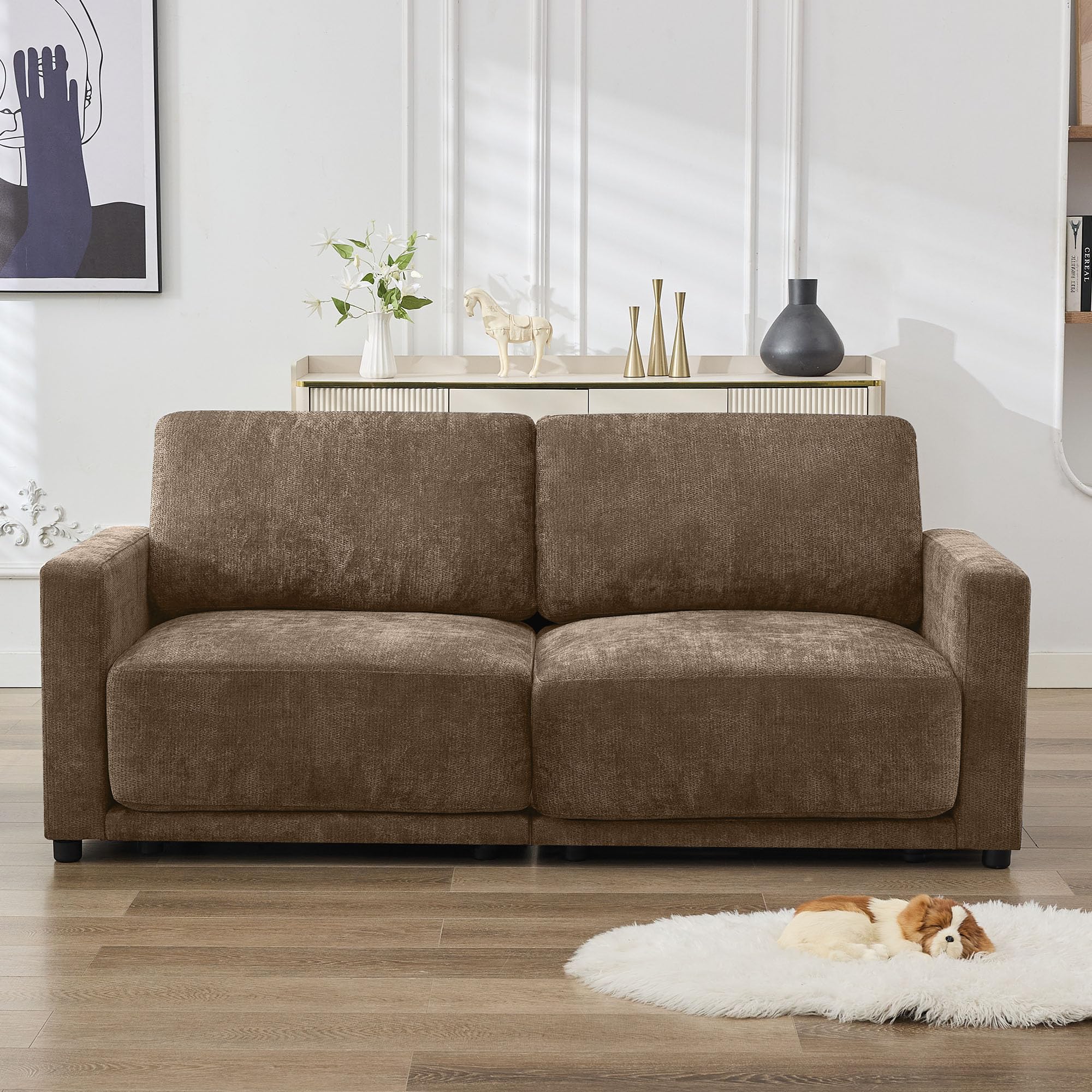 CACFTII Chenille Modular Loveseat