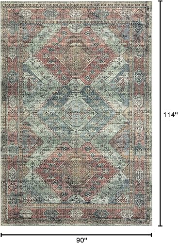 Miniatura 2 de Loloi II Colección Skye SKY-06 - alfombra de área tradicional de 7 pies 6 pulgadas x 9 pies 6 pulgadas, albaricoqueniebla