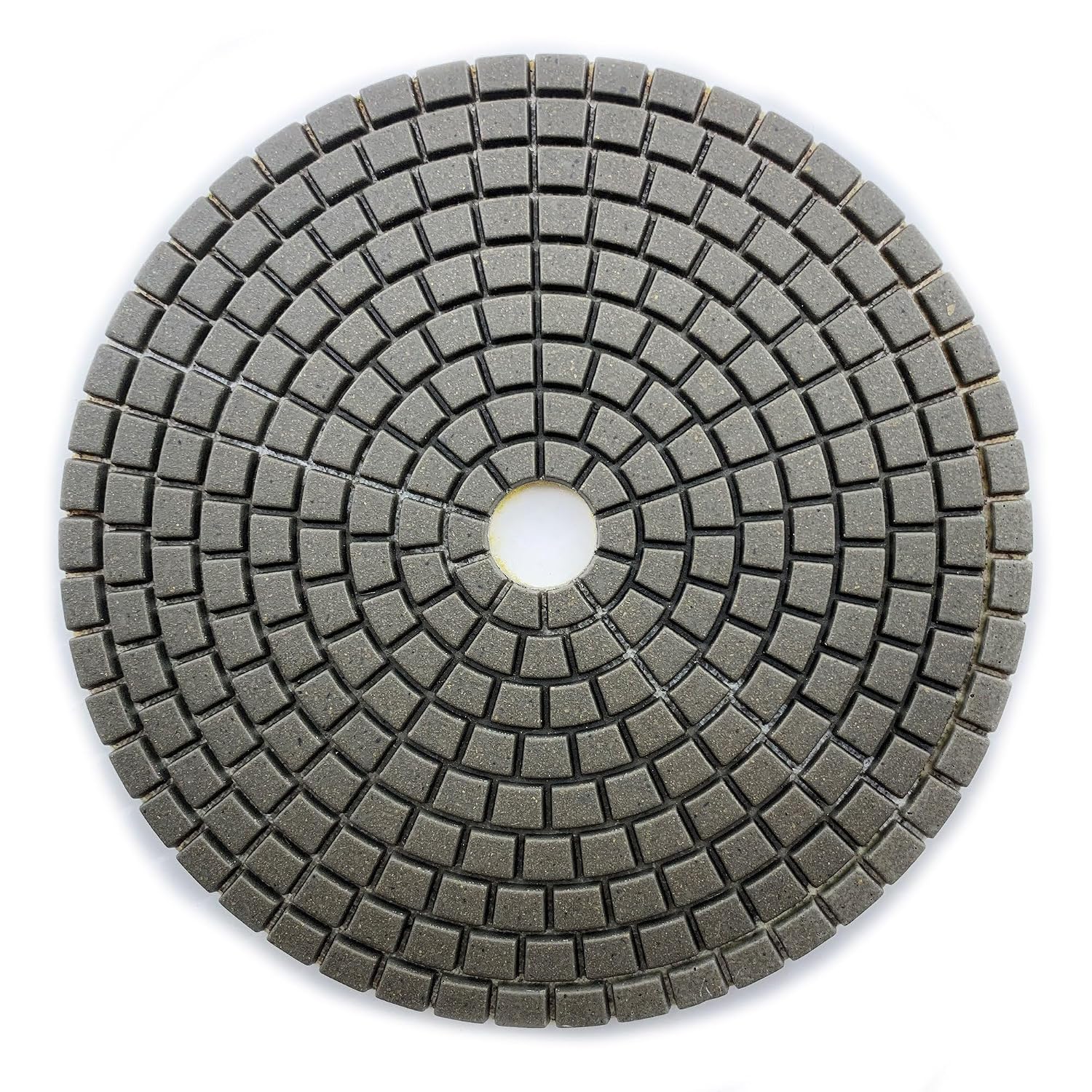 7" High Performance Dry Stone/Concrete Polishing Pads, 2.2mm Segment Height, Turbo Style, 100 Grit