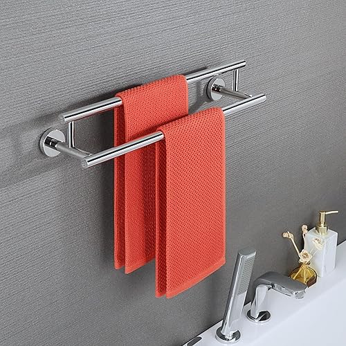 Miniatura 9 de Alise GYT6902-400-LS - Toallero doble de acero inoxidable SUS304 para baño, toallero de 16 pulgadas, de acero inoxidable, GYT6902-400-LS de níquel