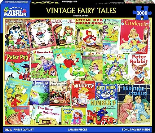 Miniatura 2 de White Mountain Rompecabezas vintage de cuentos de hadas para adultos, rompecabezas de 1000 piezas para niños