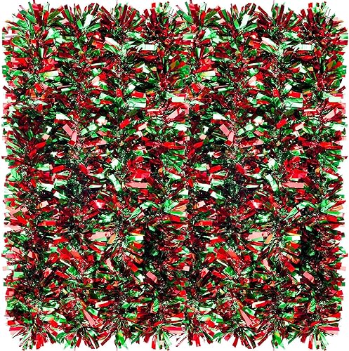 Miniatura 8 de WILLBOND - Guirnalda de espumillón metálica decorativa de 26.2 pies para árbol de navidad, fiestas de cumpleaños, bodas y navidad