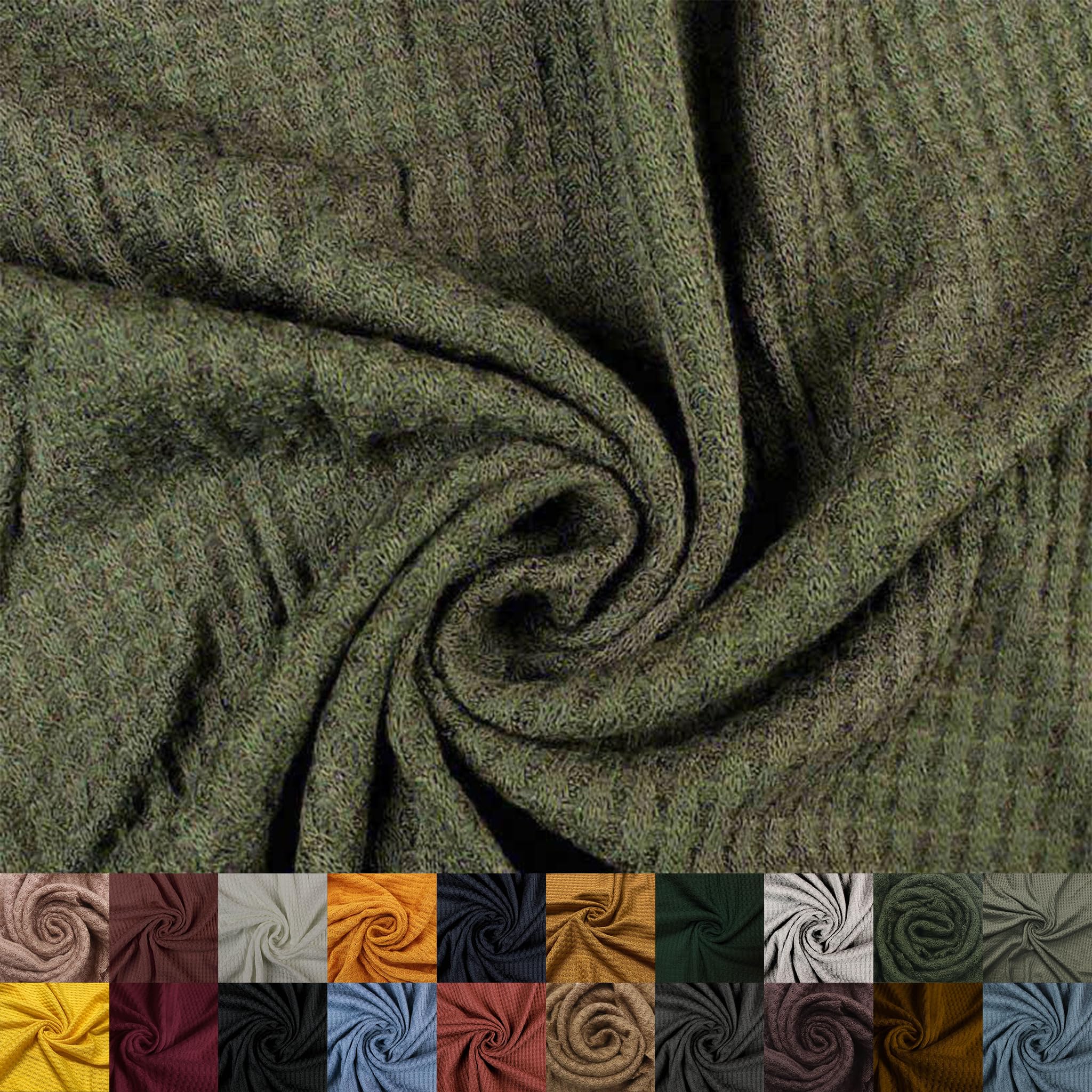 Stylish FABRIC The Yard - Tela de punto abierto de rayón y elastano de 59 pulgadas de ancho, peso medio, para costura, ropa, diademas, decoraciones, escuela, hogar y proyectos de bricolaje, verde