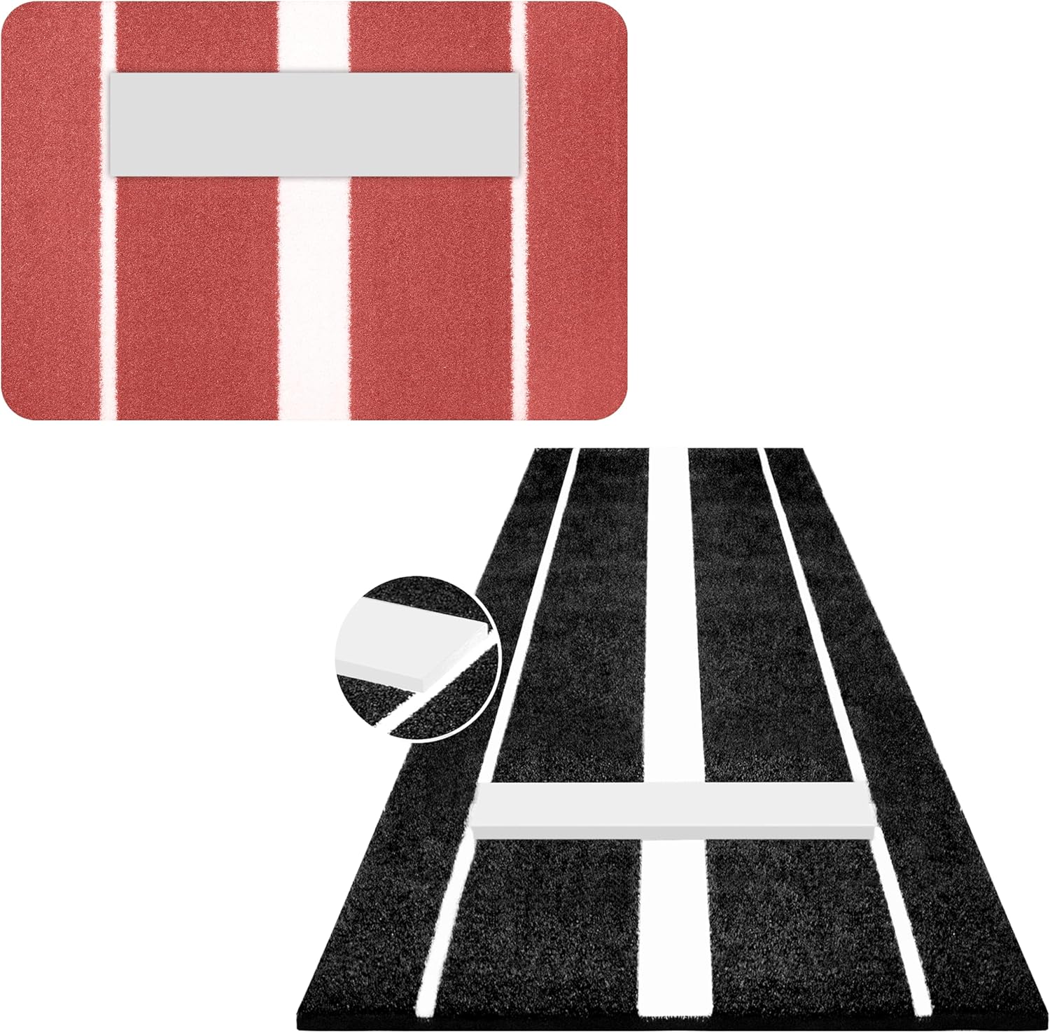 TUBAGOU Softball Pitching Mat10' X 3'and 3' X 2