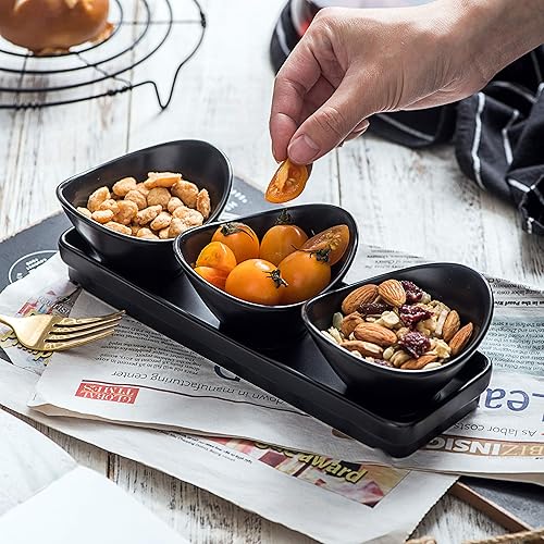 Miniatura 8 de Bruntmor Juego de 4 platos de cerámica de 10 pulgadas, aptos para microondas, horno y lavavajillas, resistentes a los arañazos, vajilla cuadrada