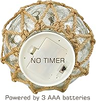 Vista 3 de SAILINGSTORY - Flotador de pesca de cristal, lámpara náutica, decoración costera de playa, bola de vidrio agrietado, luz nocturna de 6 pulgadas