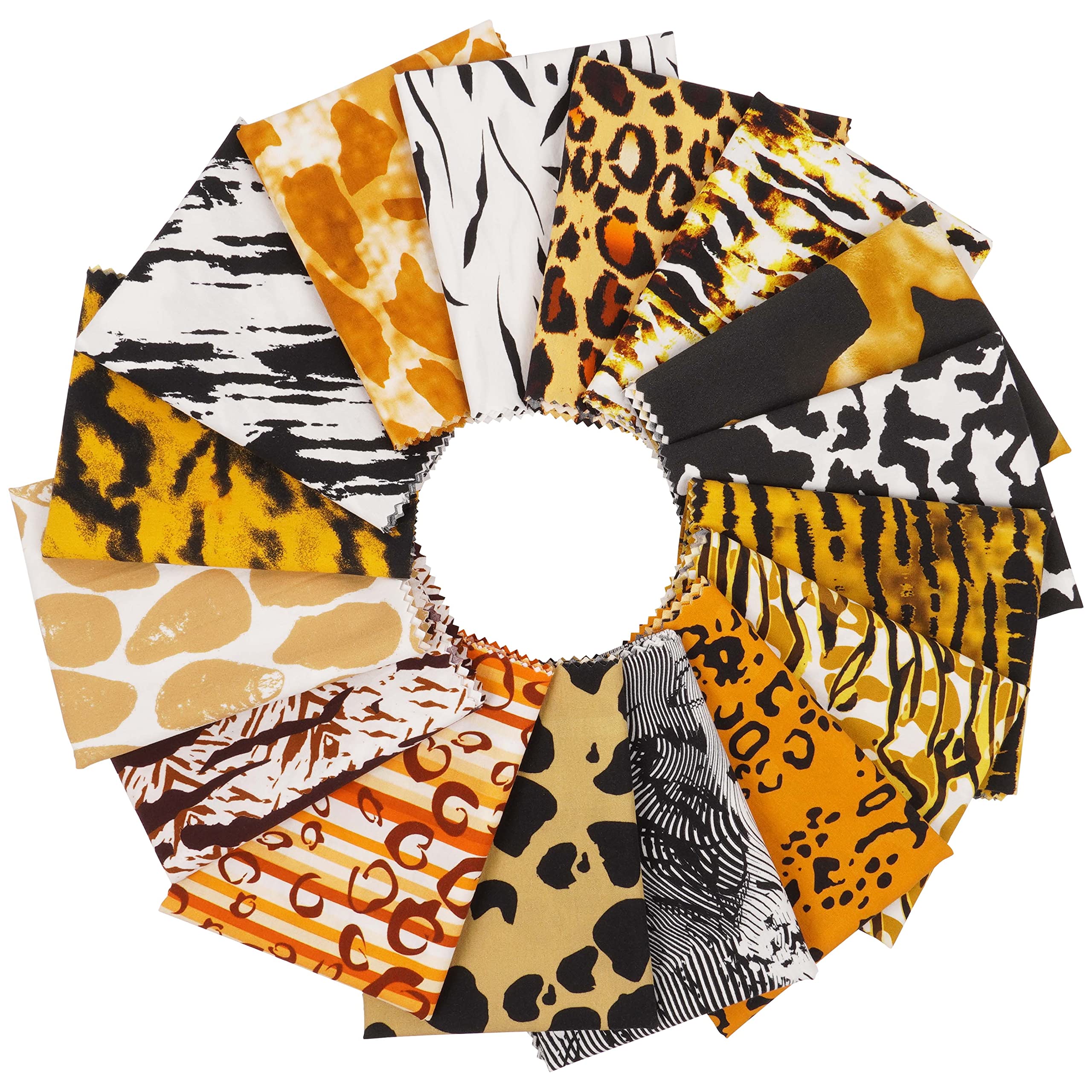Soimoi 16 Pc Bundle De Puntos De Fate, Animales Imprimir 18"X 22" Patchwork De Brije- Tela 100% Algodon Precortado Multicolor