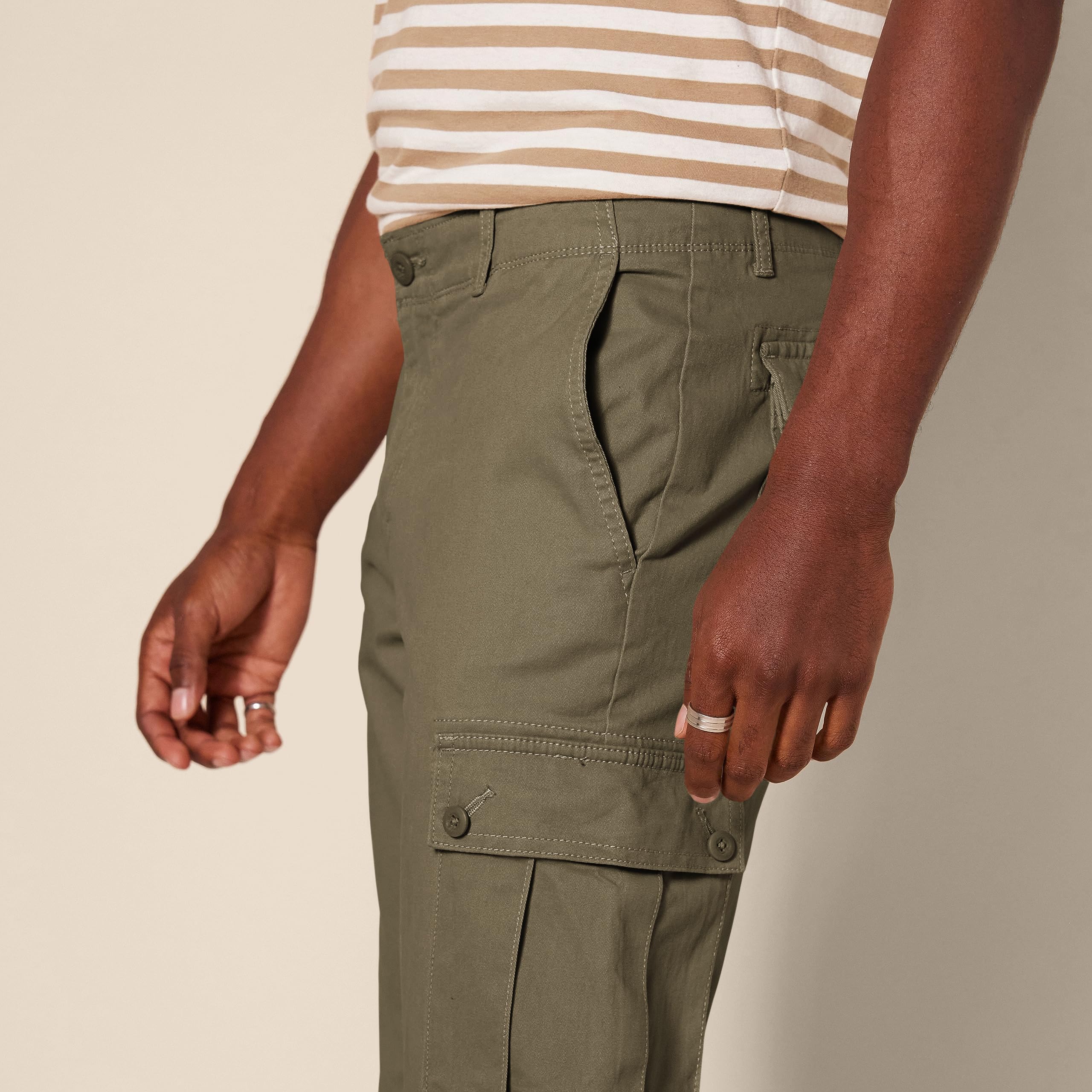 Amazon Essentials Uomo Pantaloni Cargo Elasticizzati e Aderenti (Disponibili nelle Taglie Big & Tall)