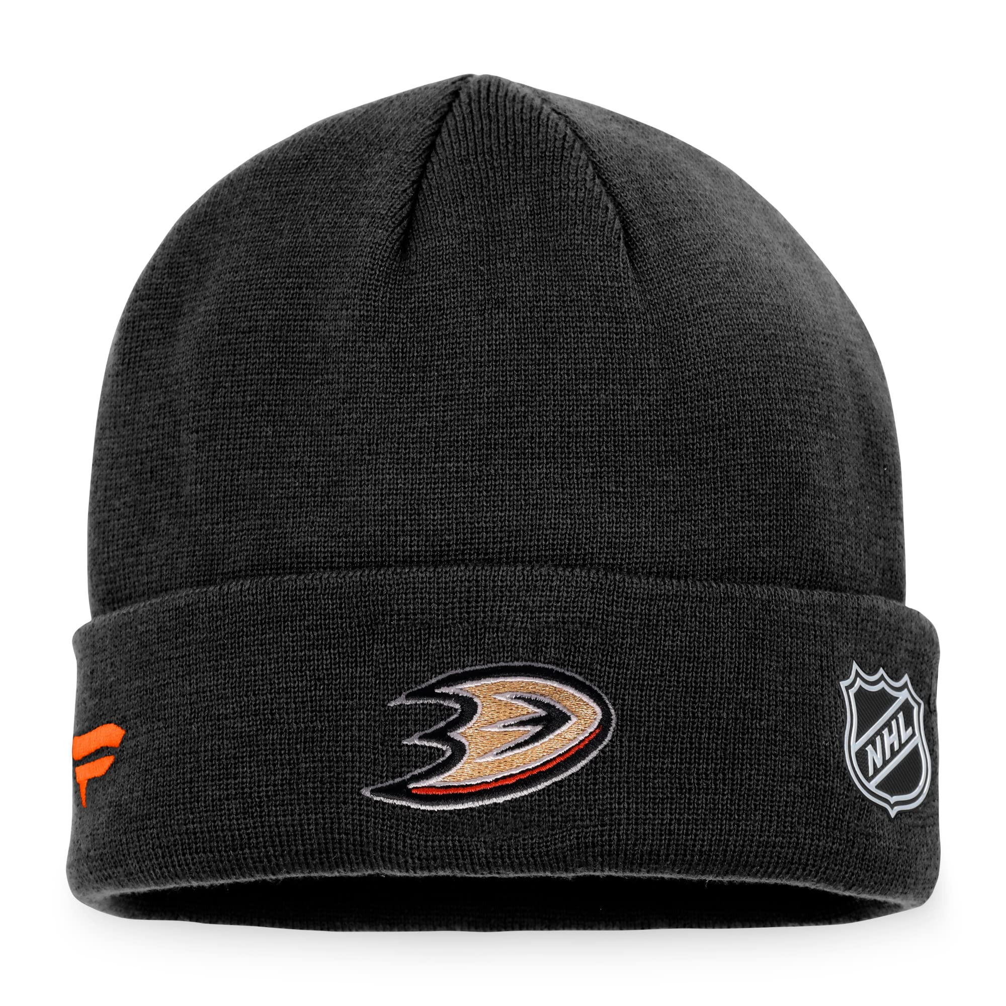 Fanatics NHL Authentic Pro Game Train Cuffed Knit Anaheim Ducks Beanie Mütze Wollmütze