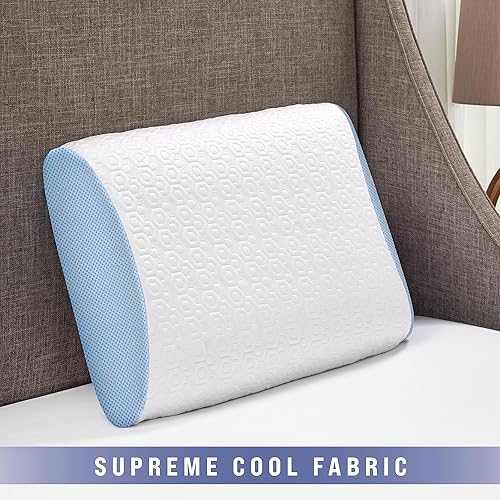 Miniatura 3 de Essentials Supreme Cool - Almohada de espuma viscoelástica de gran tamaño, ventilada, con infusión de gel refrescante con funda refrescante de alta