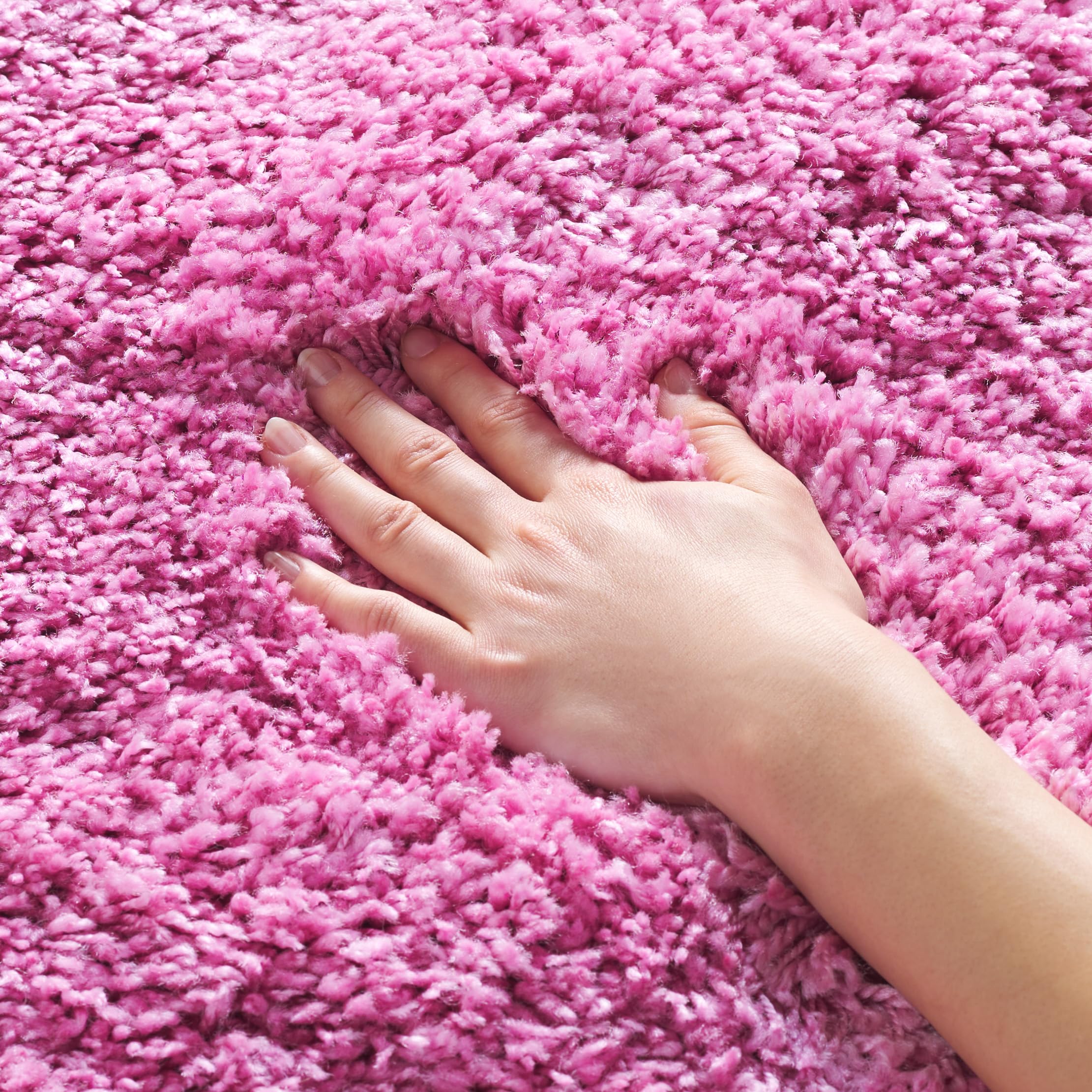 SAFAVIEH California Shag Collection Area Rug - 5'3" x 7'6", Pink, Non-Shedding & Easy to Clean, Ultra Plush Thick Pile, Ideal for Living Room, Bedroom