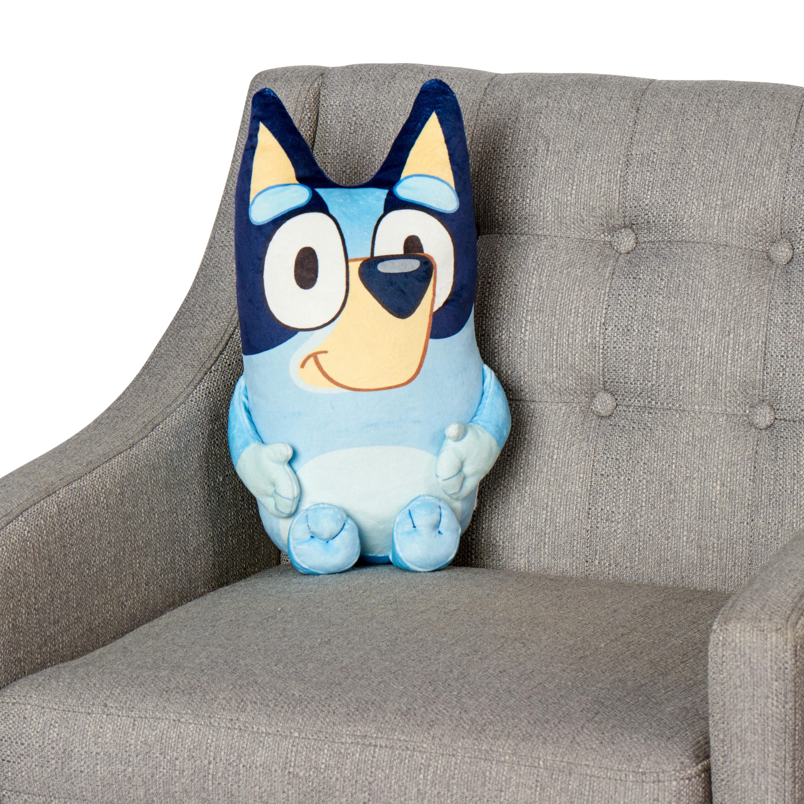 Bluey Cloud Hugger Pillow - Personaje de felpa ultrasuave - Colección de Bluey con licencia oficial - Almohada de viaje ligera para el hogar, la oficina o comodidad sobre la marcha - 11.5 3